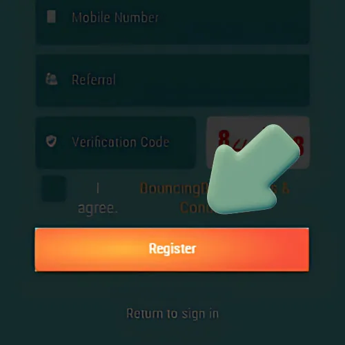 Instruction Complete the BouncingBall8 registration