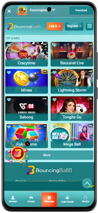 BouncingBall8 Screenshot of Casino Game
